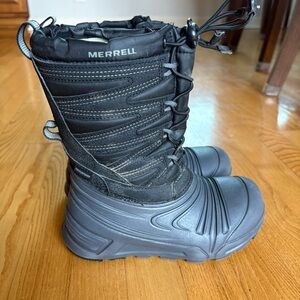 Merrell Snow Boots Quest Lite 3.0 Kid Youth Waterproof Black Grey Boys Size 1